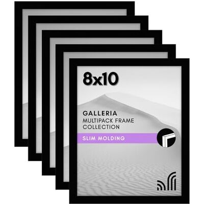 Americanflat 8x10 fotolijst met gepolijst plexiglas Set van 5 Galleria Collection Gallery Wandframe Set voor tafelblad en wanddisplay zwart Americanflat 8x10 fotolijst met gepolijst plexiglas Set van 5 Galleria Collection Gallery Wandframe Set voor tafelblad en wanddisplay zwart