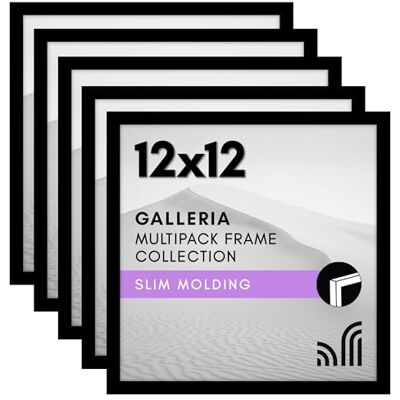 Americanflat 12x12 fotolijst met gepolijst plexiglas Set van 5 Galleria Collection Gallery Wall Frame Set voor Wall Display Zwart Americanflat 12x12 fotolijst met gepolijst plexiglas Set van 5 Galleria Collection Gallery Wall Frame Set voor Wall Display Zwart