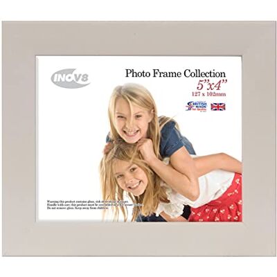 INOV8 Framing PFVS-SOGR-54 Britse gemaakte traditionele foto/fotolijst, zacht grijs, 5x4 inch INOV8 Framing PFVS-SOGR-54 Britse gemaakte traditionele foto/fotolijst, zacht grijs, 5x4 inch