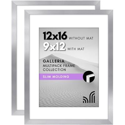 Americanflat Fotolijst met gepolijst plexiglas 12x16 Set van 2 te gebruiken als 9x12 frame met mat of 12x16 lijst zonder mat Galleria Collection Gallery Wall Frame Set voor Wall Display - Americanflat Fotolijst met gepolijst plexiglas 12x16 Set van 2 te gebruiken als 9x12 frame met mat of 12x16 lijst zonder mat Galleria Collection Gallery Wall Frame Set voor Wall Display -