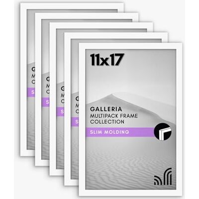 Americanflat 11x17 fotolijst met gepolijst plexiglas Set van 5 Galleria Collection Gallery Wall Frame Set voor wanddisplay wit Americanflat 11x17 fotolijst met gepolijst plexiglas Set van 5 Galleria Collection Gallery Wall Frame Set voor wanddisplay wit