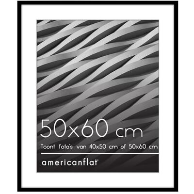 Americanflat 50x60 cm Fotolijst Te gebruiken als 40x50 cm Fotolijst met Passe-partout of 50x60 cm Lijst zonder Passe-partout Streamline Collectie Dunne Rand Lijst met Schokbestendig Glas Zwart Americanflat 50x60 cm Fotolijst Te gebruiken als 40x50 cm Fotolijst met Passe-partout of 50x60 cm Lijst zonder Passe-partout Streamline Collectie Dunne Rand Lijst met Schokbestendig Glas Zwart