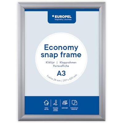 Europel 25mm Zilveren Posterlijst - Fotolijst Europel 25mm Zilveren Posterlijst - Fotolijst