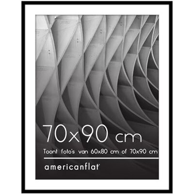 Americanflat 70x90 cm Fotolijst Te gebruiken als 60x80 cm Fotolijst met Passe-partout of 70x90 cm Lijst zonder Passe-partout Streamline Collectie Dunne Rand Lijst met Schokbestendig Glas Zwart Americanflat 70x90 cm Fotolijst Te gebruiken als 60x80 cm Fotolijst met Passe-partout of 70x90 cm Lijst zonder Passe-partout Streamline Collectie Dunne Rand Lijst met Schokbestendig Glas Zwart