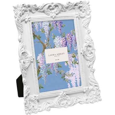 Laura Ashley 4x4 goud sierlijke getextureerde handgemaakte kunsthars fotolijst met ezel en haak voor tafelblad en wanddisplay, decoratief bloemenontwerp woondecoratie fotogalerij, kunst, meer (4x4, goud) Laura Ashley 4x4 goud sierlijke getextureerde handgemaakte kunsthars fotolijst met ezel en haak voor tafelblad en wanddisplay, decoratief bloemenontwerp woondecoratie fotogalerij, kunst, meer (4x4, goud)