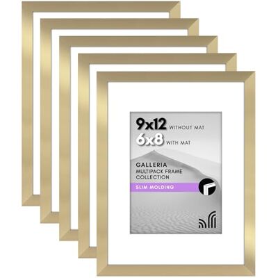 Americanflat 12,7 x 12 cm fotolijst, 12,7 cm, goud, te gebruiken als 6 x 8 fotolijst met mat of 9 x 12 zonder mat, fotolijsten, collage, muurdecoratie met plexiglas cover galerij wandframeset Americanflat 12,7 x 12 cm fotolijst, 12,7 cm, goud, te gebruiken als 6 x 8 fotolijst met mat of 9 x 12 zonder mat, fotolijsten, collage, muurdecoratie met plexiglas cover galerij wandframeset