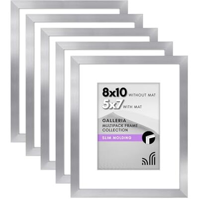 Americanflat Fotolijst 8 x 10 cm met gepolijst plexiglas Set van 5 te gebruiken als 5x7 lijst met mat of 8x10 frame zonder mat Galleria Collection Galerijlijsten voor tafelblad en wanddisplay Americanflat Fotolijst 8 x 10 cm met gepolijst plexiglas Set van 5 te gebruiken als 5x7 lijst met mat of 8x10 frame zonder mat Galleria Collection Galerijlijsten voor tafelblad en wanddisplay