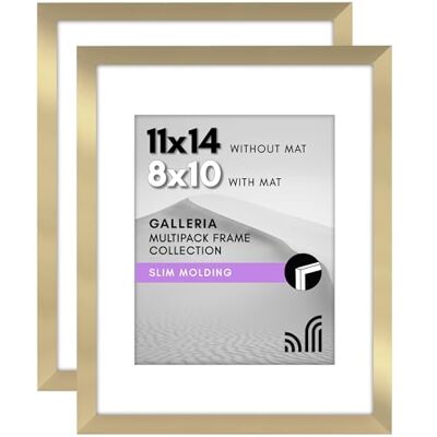 Americanflat 11x14 fotolijst met gepolijst plexiglas Set van 2 te gebruiken als 8x10 frame met mat of 11x14 lijst zonder mat Galleria Collection Gallery Wall Frame Set voor wanddisplay goud Americanflat 11x14 fotolijst met gepolijst plexiglas Set van 2 te gebruiken als 8x10 frame met mat of 11x14 lijst zonder mat Galleria Collection Gallery Wall Frame Set voor wanddisplay goud