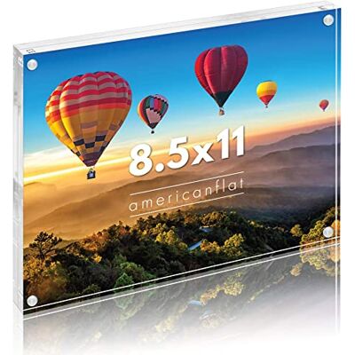 Americanflat 8.5x11 acryl fotolijst krasbestendig met magnetische hoeken en vrijstaand voor tafelblad Americanflat 8.5x11 acryl fotolijst krasbestendig met magnetische hoeken en vrijstaand voor tafelblad