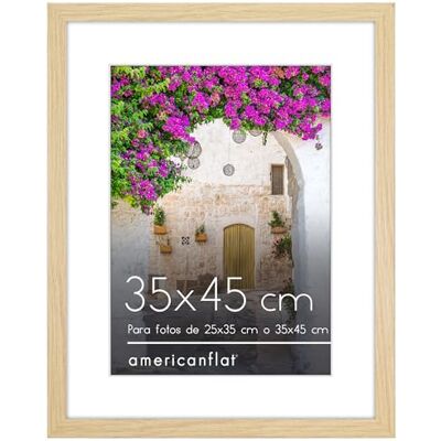 Americanflat Fotolijst 25 x 35 cm eiken natuur wandlijst 25 x 35 cm met passe-partout of 35 x 45 cm zonder passe-partout plexiglas en geïntegreerde wandhaken Americanflat Fotolijst 25 x 35 cm eiken natuur wandlijst 25 x 35 cm met passe-partout of 35 x 45 cm zonder passe-partout plexiglas en geïntegreerde wandhaken