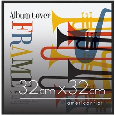 Americanflat 32x32 cm Albumlijst met Gepolijst Kunststofglas – Lijst voor Vinyl LP Hoezen of Vinylplaten – Brooklyn Portrait Collectie – Aluminium Platenlijst voor aan de Muur – Zwart Americanflat 32x32 cm Albumlijst met Gepolijst Kunststofglas – Lijst voor Vinyl LP Hoezen of Vinylplaten – Brooklyn Portrait Collectie – Aluminium Platenlijst voor aan de Muur – Zwart