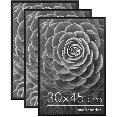 Americanflat 30x45 Fotolijst met Gepolijst Kunststofglas Set van 3 Inschuifbare Lijst Onderdelen Fusion Collectie Fotolijst voor Muurweergave Zwart Americanflat 30x45 Fotolijst met Gepolijst Kunststofglas Set van 3 Inschuifbare Lijst Onderdelen Fusion Collectie Fotolijst voor Muurweergave Zwart