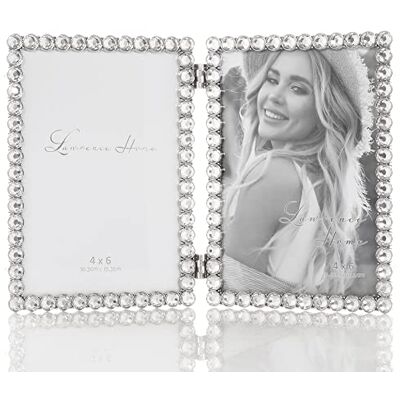 Lawrence Frames 4x6 Zilver Metaal Sparkle Dubbel Frame Clear Brilliance Lawrence Frames 4x6 Zilver Metaal Sparkle Dubbel Frame Clear Brilliance