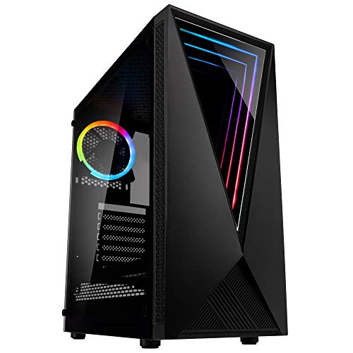 KOLINK Void RGB Midi Tower, gehard glas computerbehuizing, pc-hoes met ventilator, pc-behuizing RGB glas, gaming pc-hoes, computerbehuizing, pc-behuizing, pc-behuizing, computerbehuizing gaming