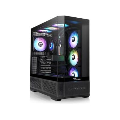 Thermaltake View 370 TG ARGB Mid Tower Chassis Zwart Thermaltake View 370 TG ARGB Mid Tower Chassis Zwart