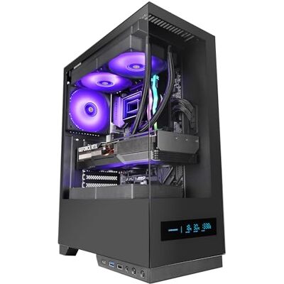 Mars Gaming MC-PULSAR, ATX-Gamingbehuizing, Realtime Front-LCD-Display, Dubbel Gehard Glas aan Voor- en Zijkant, CABLEHATCH-Kabelmanagementsysteem, Vloeistofkoeling tot 240 mm, Zwart Mars Gaming MC-PULSAR, ATX-Gamingbehuizing, Realtime Front-LCD-Display, Dubbel Gehard Glas aan Voor- en Zijkant, CABLEHATCH-Kabelmanagementsysteem, Vloeistofkoeling tot 240 mm, Zwart