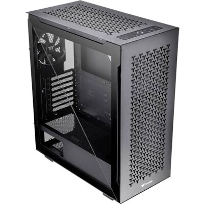 Thermaltake Divider 500 TG Air Black Mid-Tower-ATX-pc-behuizing, 2 x gehard 3 mm glazen zijpaneel, mesh-paneel, zwart Thermaltake Divider 500 TG Air Black Mid-Tower-ATX-pc-behuizing, 2 x gehard 3 mm glazen zijpaneel, mesh-paneel, zwart
