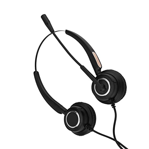 Tbest Callcenter USB-headset Lichtgewicht USB-callcenter-headset met Ruisonderdrukking en Microfoon en Video-accessoires