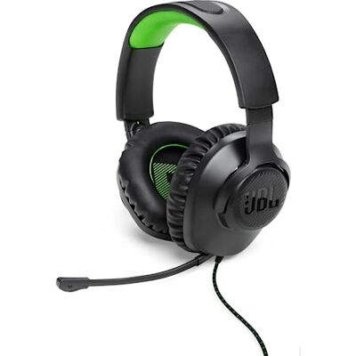 JBL Quantum 100X bedrade over ear gamingheadset in zwart/groen, met afneembare microfoonarm, ontworpen voor Xbox, compatibel met andere consoles JBL Quantum 100X bedrade over ear gamingheadset in zwart/groen, met afneembare microfoonarm, ontworpen voor Xbox, compatibel met andere consoles