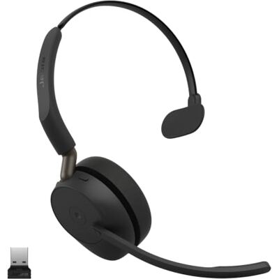 Jabra Evolve3 65 Single draadloze Bluetooth-headset met microfoon, MS Teams, USB-A Jabra Evolve3 65 Single draadloze Bluetooth-headset met microfoon, MS Teams, USB-A