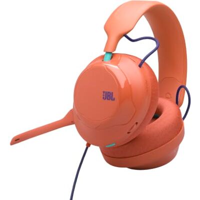 JBL Quantum 120, Bedrade Multiplatform Gaming Over-Ear Headset, Koraal Licht en Comfortabel Ontwerp, Afneembare Microfoon met Ruisonderdrukking, Quantum Spatial Sound, QuantumENGINE JBL Quantum 120, Bedrade Multiplatform Gaming Over-Ear Headset, Koraal Licht en Comfortabel Ontwerp, Afneembare Microfoon met Ruisonderdrukking, Quantum Spatial Sound, QuantumENGINE