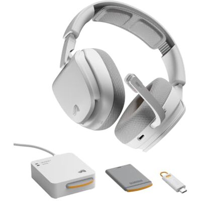 GLORIOUS GHS Wireless InfinitePlay Gaming Headset PC, PS5, PS4 Wit Verwisselbare 85-Uur Batterijen, AAN bij Wissel, 2.4GHz & Bluetooth, Tuned Drivers, Afneembare Microfoon, Ruisonderdrukking GLORIOUS GHS Wireless InfinitePlay Gaming Headset PC, PS5, PS4 Wit Verwisselbare 85-Uur Batterijen, AAN bij Wissel, 2.4GHz & Bluetooth, Tuned Drivers, Afneembare Microfoon, Ruisonderdrukking
