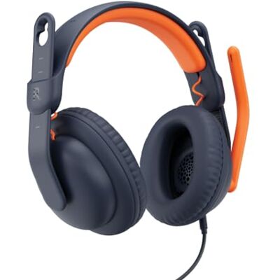 Logitech Zone Learn hoofdtelefoon met kabel en microfoon voor scholieren, comfortabel en verstelbaar voor kinderhoofdgrootte, 3,5 mm AUX, USB-A en USB-C blauw Logitech Zone Learn hoofdtelefoon met kabel en microfoon voor scholieren, comfortabel en verstelbaar voor kinderhoofdgrootte, 3,5 mm AUX, USB-A en USB-C blauw