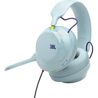JBL Quantum 120, Bedrade Multiplatform Gaming Over-Ear Headset, Ijsblauw Licht en Comfortabel Ontwerp, Afneembare Microfoon met Ruisonderdrukking, Quantum Spatial Sound, QuantumENGINE JBL Quantum 120, Bedrade Multiplatform Gaming Over-Ear Headset, Ijsblauw Licht en Comfortabel Ontwerp, Afneembare Microfoon met Ruisonderdrukking, Quantum Spatial Sound, QuantumENGINE