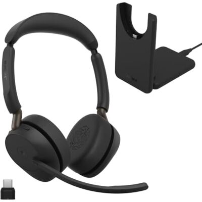Jabra Evolve3 65 Dual draadloze Bluetooth-headset met microfoon, MS Teams, USB-C Jabra Evolve3 65 Dual draadloze Bluetooth-headset met microfoon, MS Teams, USB-C