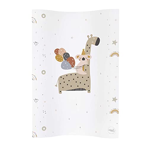 Ceba Baby Aankleedkussen, aankleedkussen, 2 wiggen, 70 x 50 cm, afwasbaar, giraf, 70 x 50 cm