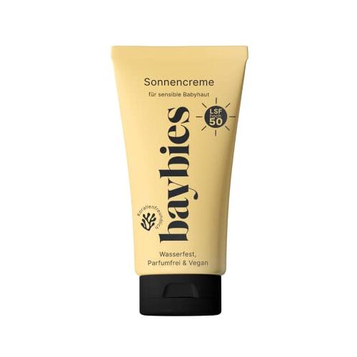 baybies Zonnecrème voor baby's LSF50, minerale zonwering voor gezicht & lichaam, gevoelig & waterdicht, gecertificeerde natuurlijke cosmetica, 50 ml