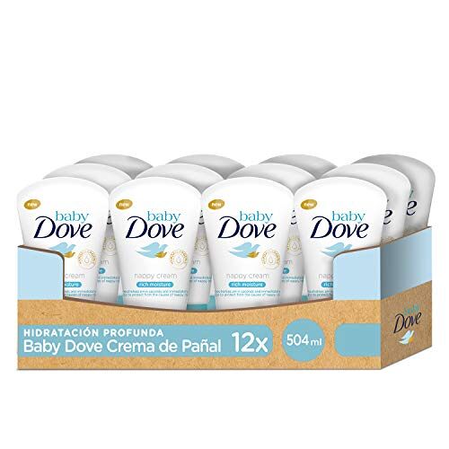 Baby Dove Diepe vochtinbrengende luiercrème, 45 g, 12 stuks