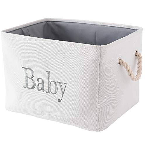 INough Kallax Opbergmand voor baby's, opbergmand, opvouwbaar, stof, grote mand voor baby's