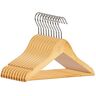 RSR Hangers 25 stuks kinderhangers hout kinderkleerhangers hout natuur   kinderhangers   babyhangers   garderobehangers   broekhanger   overhemdhanger   blousehanger   verschillende hoeveelheden en