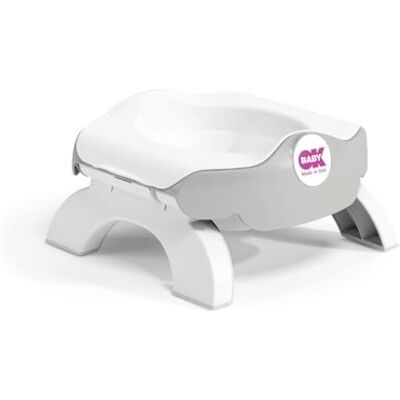 OKBABY Roady Opvouwbaar wc-potje en toiletverkleiner, om onderweg te gebruiken grijs OKBABY Roady Opvouwbaar wc-potje en toiletverkleiner, om onderweg te gebruiken grijs