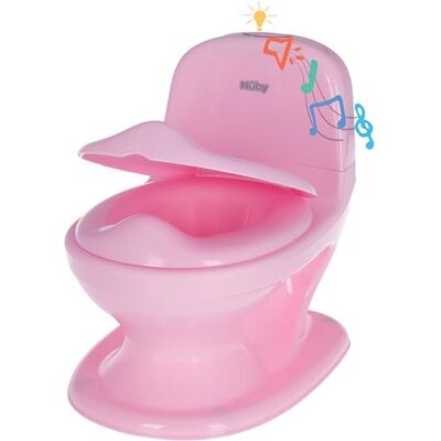 Nuby My Real Potty Training Toilet met Levensechte Spoelknop & Geluid voor Peuters & Kinderen, Roze Nuby My Real Potty Training Toilet met Levensechte Spoelknop & Geluid voor Peuters & Kinderen, Roze