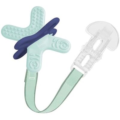 MAM Bijtring vanaf 4 maanden, onmiddellijke verlichting bij latere tanden, extra licht en eenvoudig vast te pakken en vast te houden, inclusief gesp, gemakkelijk te reinigen, blauw, 1 stuk MAM Bijtring vanaf 4 maanden, onmiddellijke verlichting bij latere tanden, extra licht en eenvoudig vast te pakken en vast te houden, inclusief gesp, gemakkelijk te reinigen, blauw, 1 stuk