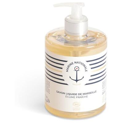 La Corvette – Biologische Vloeibare Zeep Marine Nationale – 500ml – Criste Marine – Zonder palmolie – COSMOS ORGANIC La Corvette – Biologische Vloeibare Zeep Marine Nationale – 500ml – Criste Marine – Zonder palmolie – COSMOS ORGANIC