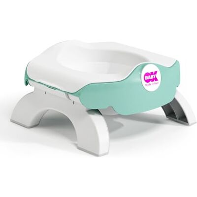 OKBABY Roady Opvouwbaar wc-potje en toiletverkleiner, om onderweg te gebruiken Azuurblauw OKBABY Roady Opvouwbaar wc-potje en toiletverkleiner, om onderweg te gebruiken Azuurblauw