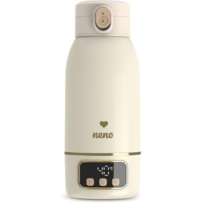 NENO Savia flessenwarmer voor baby's, onderweg babyflessenwarmer draagbaar mobiele flesverwarmer 500 ml capaciteit verwarming tot 55 °C snelle opwarming en lange batterijduur NENO Savia flessenwarmer voor baby's, onderweg babyflessenwarmer draagbaar mobiele flesverwarmer 500 ml capaciteit verwarming tot 55 °C snelle opwarming en lange batterijduur