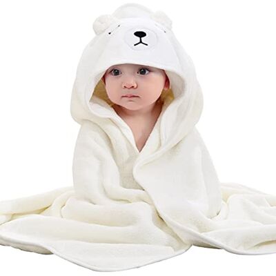 BABY SMILES Gevoerde Babyhanddoek van Organisch Bamboe, Grote Zachte en Super Absorberende Machine Wasbare Handdoek voor Babybad met Leuke Oren voor Babybad, 0-3 Jaar BABY SMILES Gevoerde Babyhanddoek van Organisch Bamboe, Grote Zachte en Super Absorberende Machine Wasbare Handdoek voor Babybad met Leuke Oren voor Babybad, 0-3 Jaar