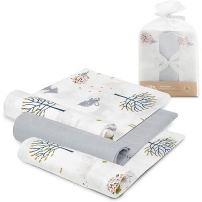 Interbaby Bambu mousseline voor baby's, 55 x 75 cm, luiers voor pasgeborenen, borstvoeding, handdoek, deken, comfortabel, zacht, ademend Interbaby Bambu mousseline voor baby's, 55 x 75 cm, luiers voor pasgeborenen, borstvoeding, handdoek, deken, comfortabel, zacht, ademend