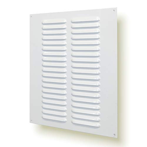 NordBorn Metalen ventilatierooster ventilatie ventilatie (25x30cm, wit)