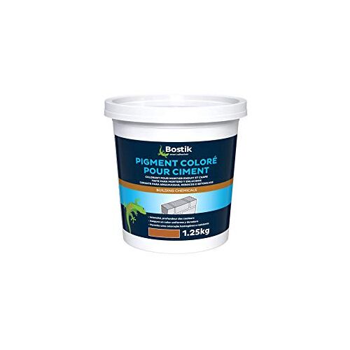 Bostik Kleurpigment voor cement, mortel, mortel, mortel, mortel, mortel en bruine dekvloer – 1,25 kg