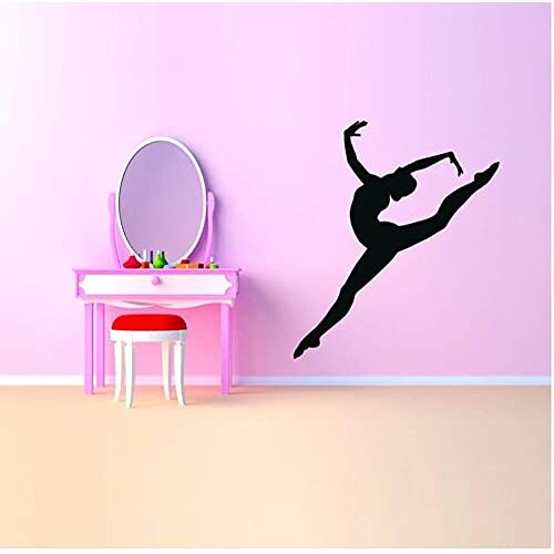 cbvdalodfej Ballet Ballerina Dans Meisje Muurstickers voor Danszaal Behang Decals Meisjes Slaapkamer Nursery Poster Muurschilderingen 42X50 cm50