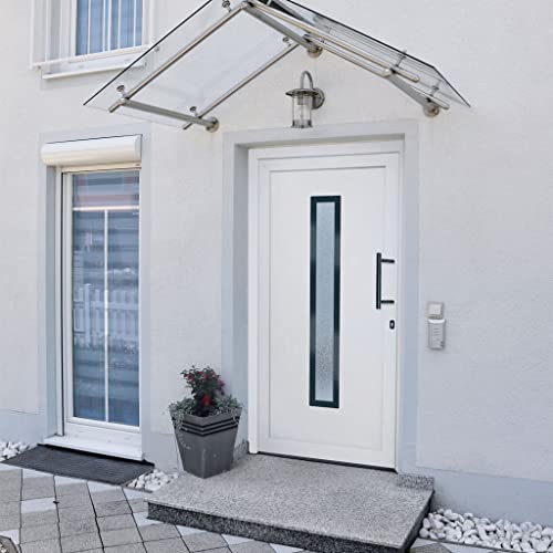 DCRAF Hardware Bouwmaterialen Deuren Home Deuren-Voordeur Wit 108x208 cm PVC