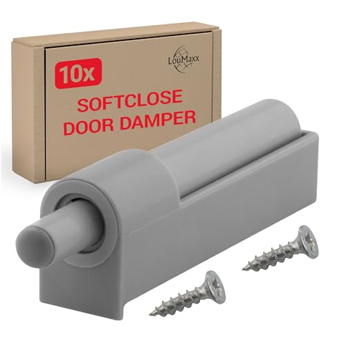 LouMaxx Softclose deurdempers, meubeldeurdempers, meubeldempers en softclose-dempers voor keukenkasten en kastdeuren, achteraf te monteren, 10 stuks