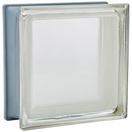 VITROLAND Glasblok metallic, wit, 30% glad, 19 x 19 x 8 cm