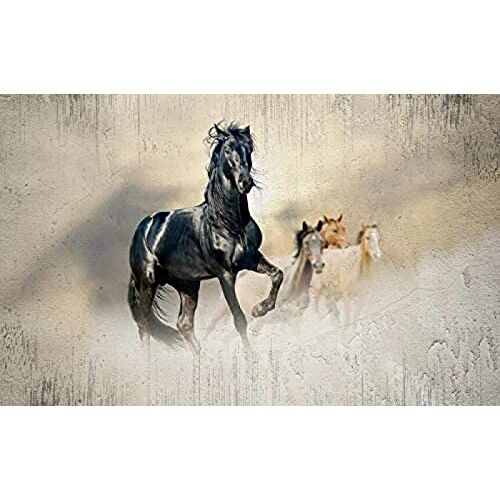 XLMING Wallpapers Foto Running Horse Wallpaper Home Décor Woonkamer Slaapkamer Achtergrond Mural 3D Wallpaper-150cm×105cm