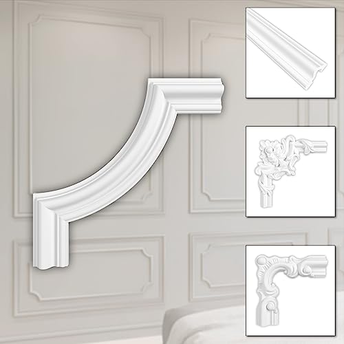 HEXIM Stucversiering van HDPS/PU wit stuclijsten wanddecoratie fotolijst HCR wandlijsten (2 stuks HCR502-1) wandlijst eindlijst fries stuclijst renovatie HDPS